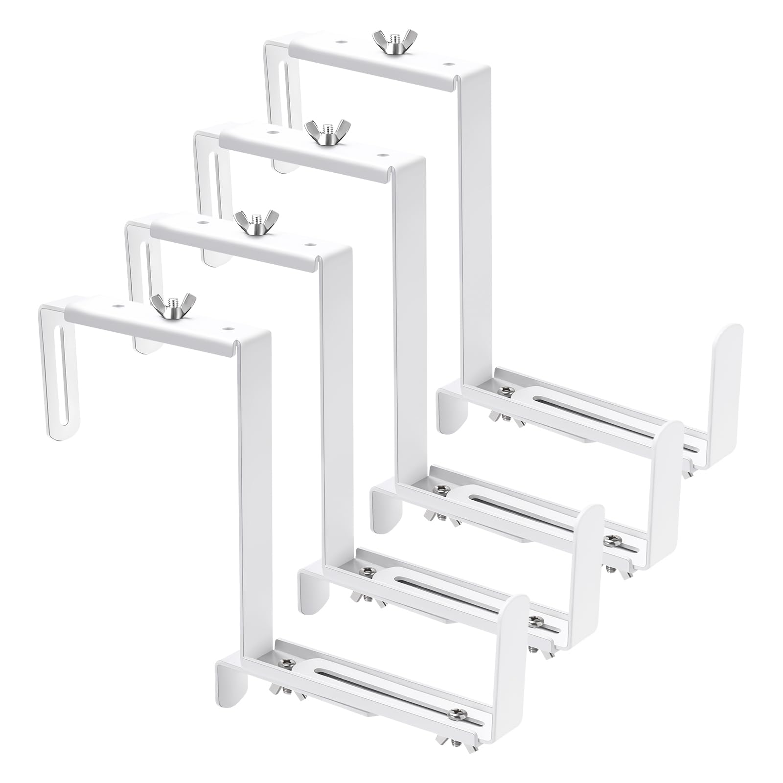 VIVIKEN front view bracket mounted on railing showing secure hold benefit
