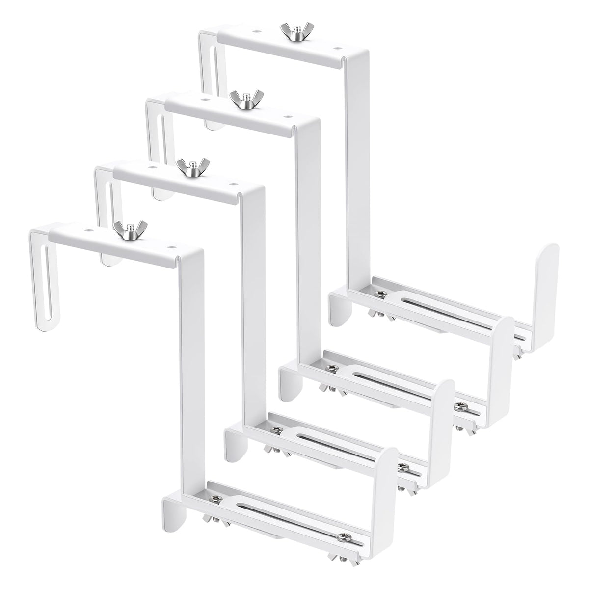 VIVIKEN front view bracket mounted on railing showing secure hold benefit
