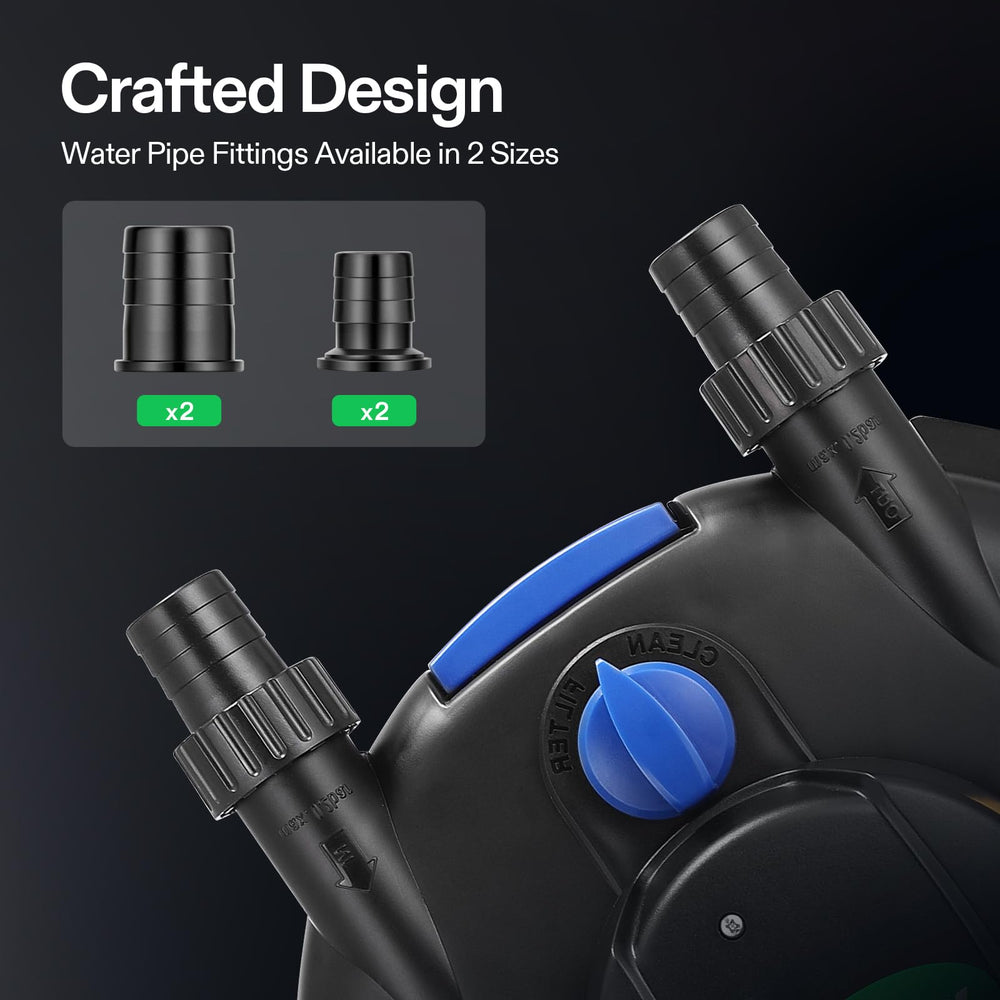VIVOGROW built-in 13W UV-C lamp detail showing sterilizer component to reduce algae