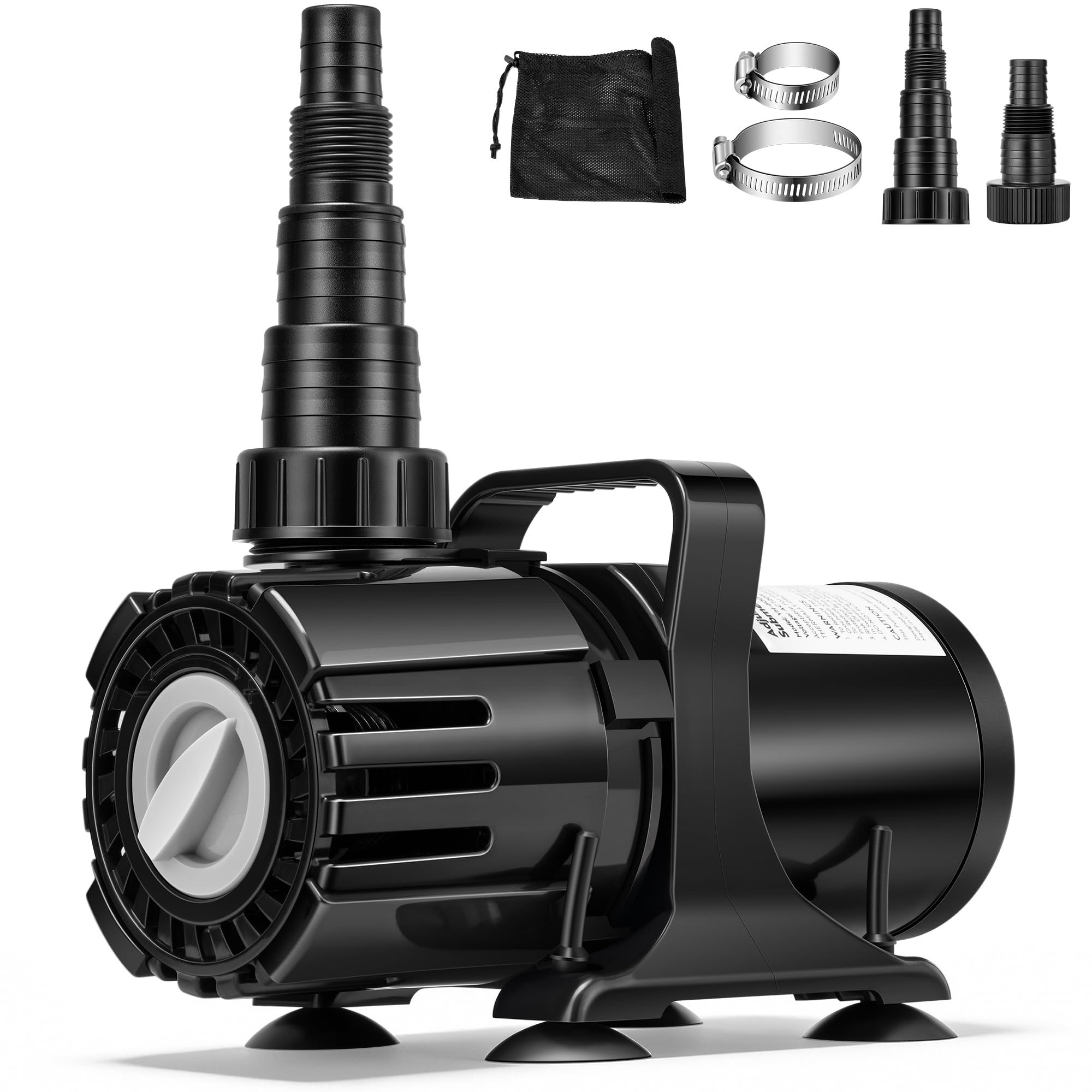 VIVOHOME pump front view showing compact housing and outlet benefits precise placement