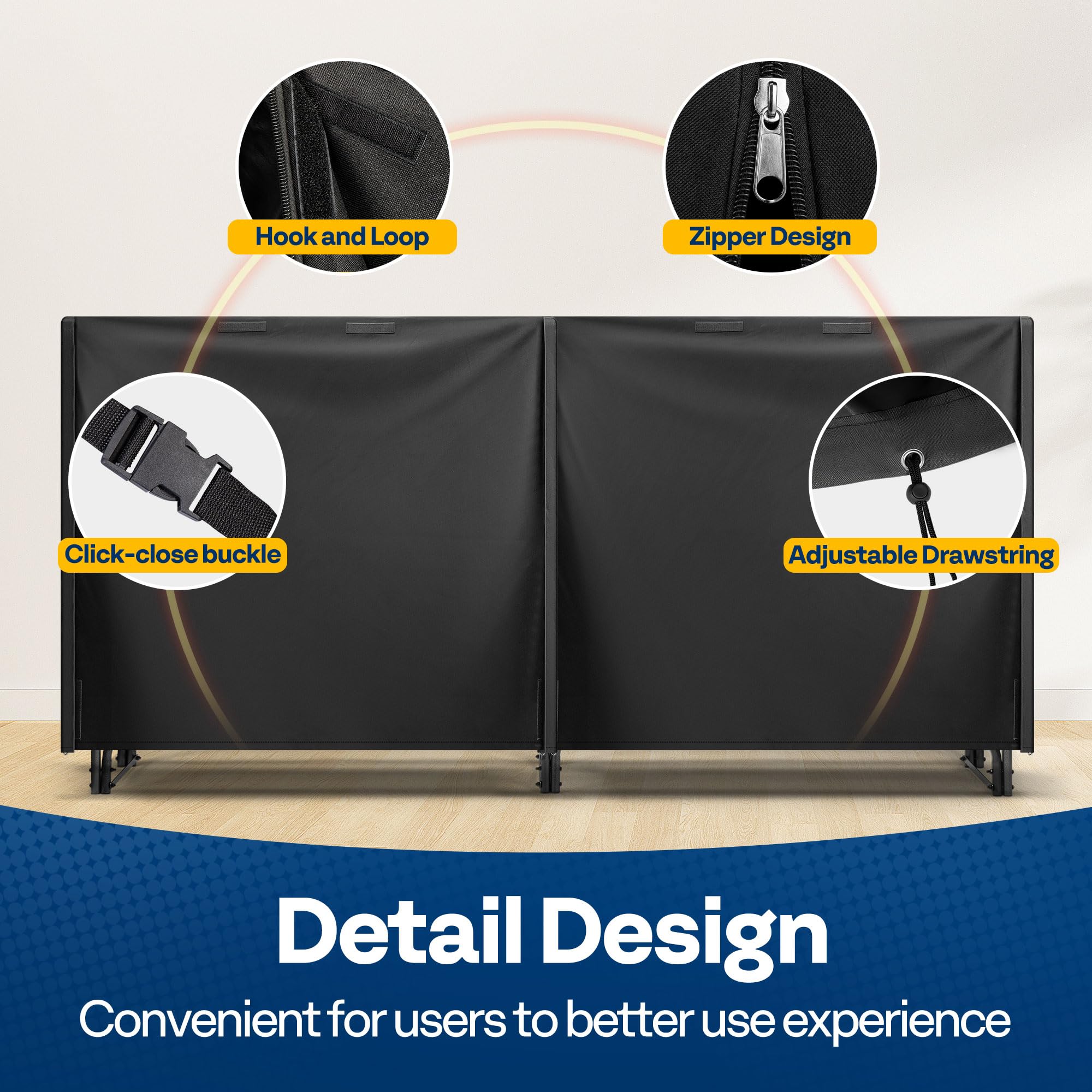 VIVOHOME asa lateral para colocar y retirar la funda con facilidad