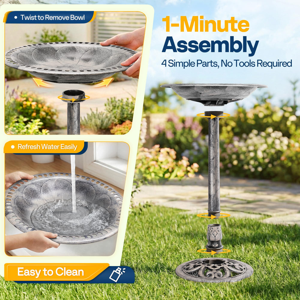 VIVOHOME assembly parts laid out for quick tool-free setup, easy installation benefit