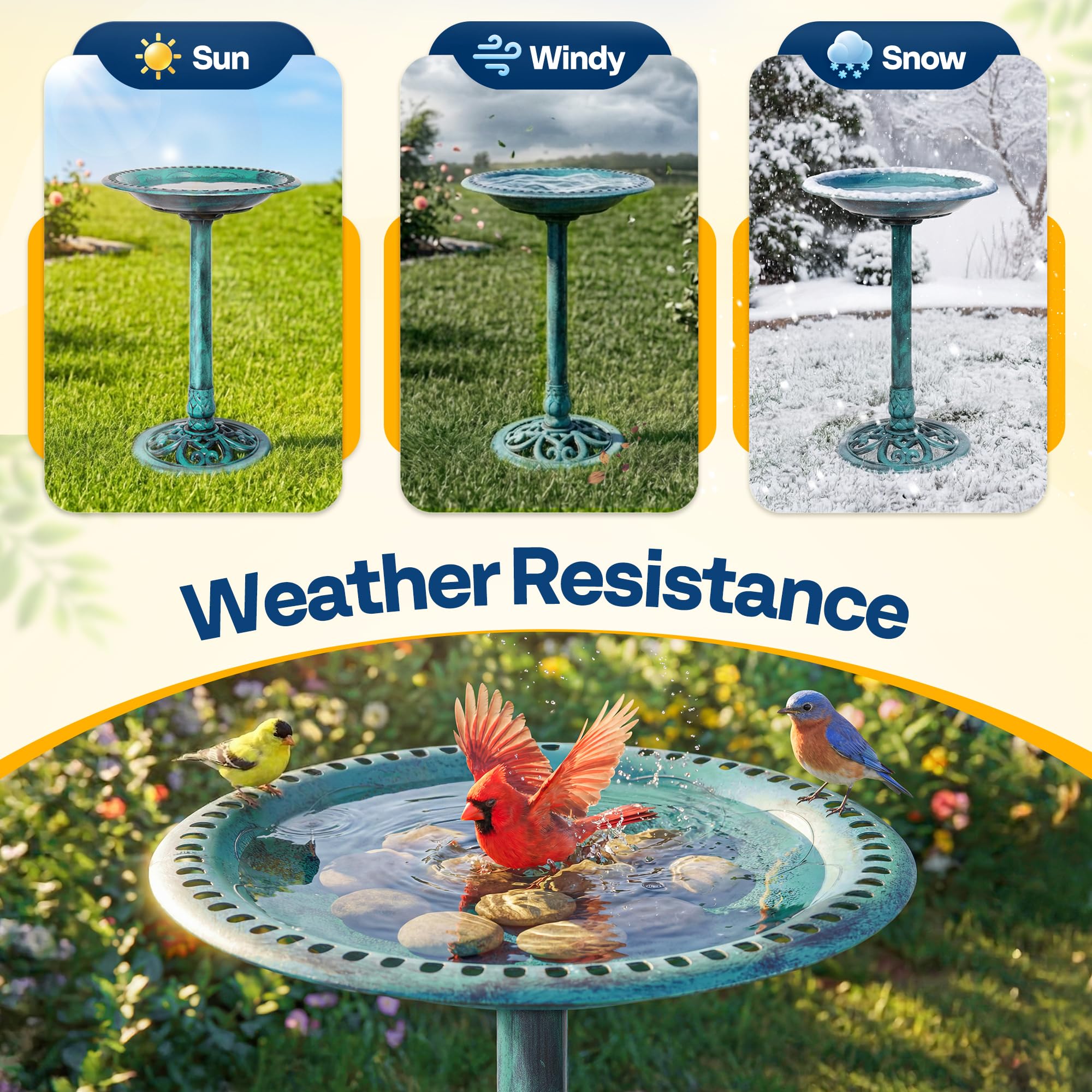 VIVOHOME base and three ground stakes demonstrating stable anchoring