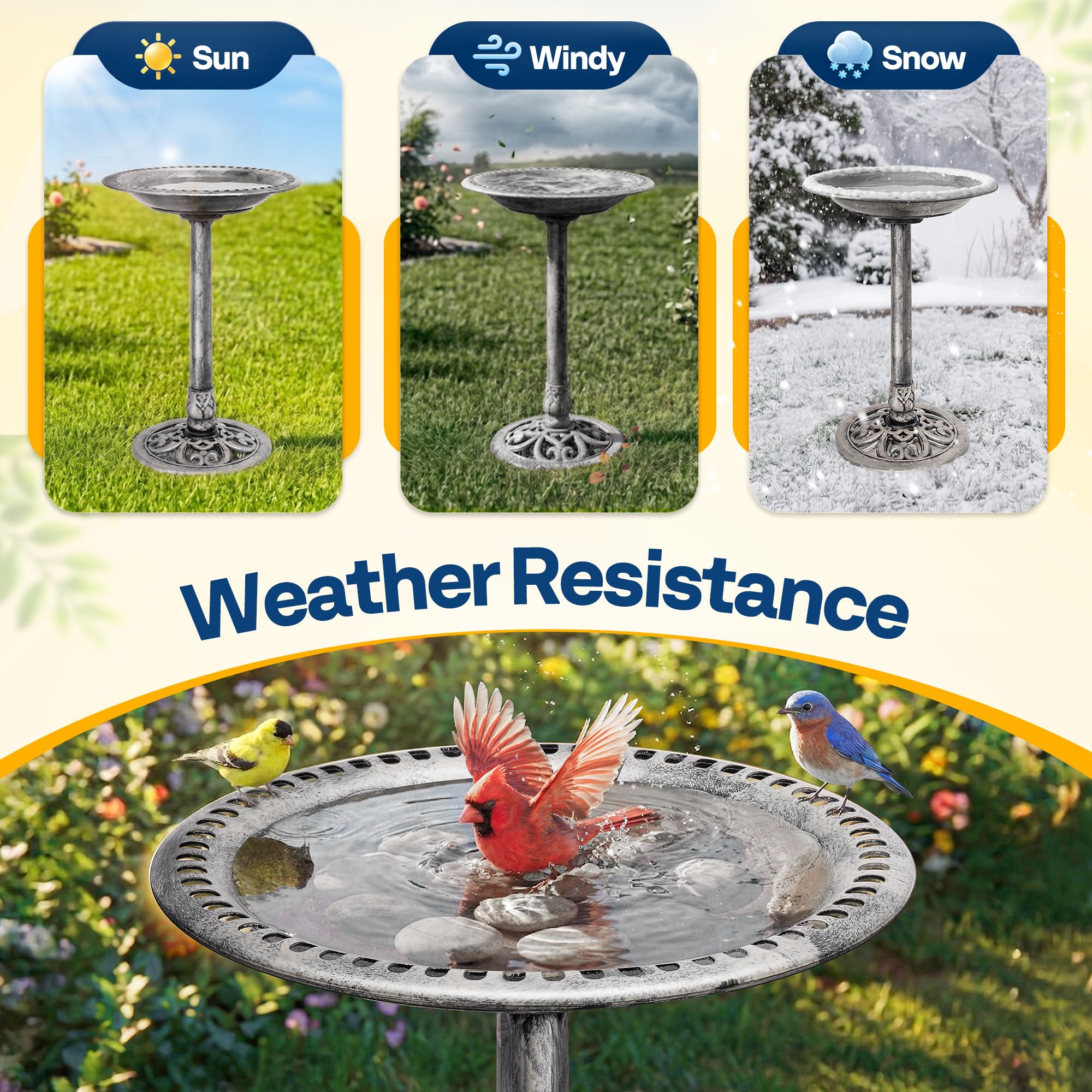 VIVOHOME base with ground stakes demonstrating tip-proof outdoor stability
