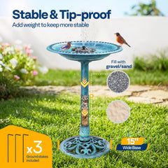 VIVOHOME bowl closeup highlighting 20-inch shallow bowl benefit: safe bathing space