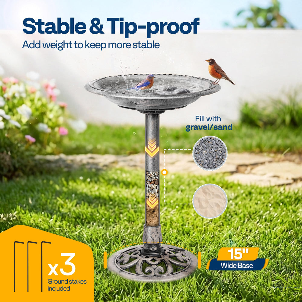 VIVOHOME hollow pedestal fillable with gravel to add weight and durability
