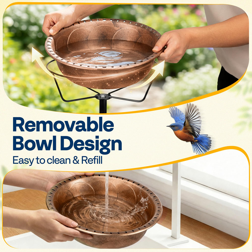 VIVOHOME fountain nozzles producing gentle sprays to attract birds