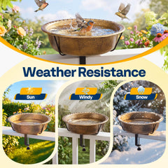 VIVOHOME close-up of removable bowl highlighting easy-clean design for fresher bird water