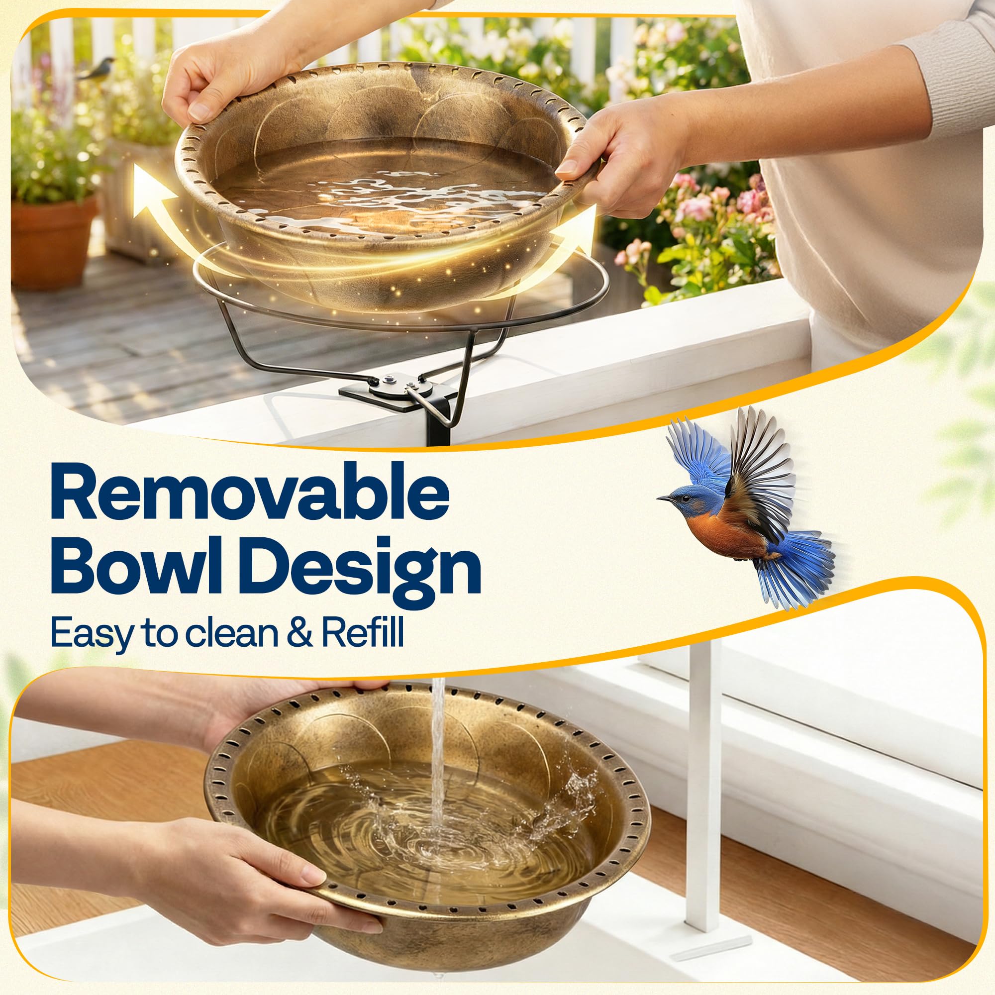 VIVOHOME texture of faux bronze finish emphasizing weather-resistant coating and lasting looks