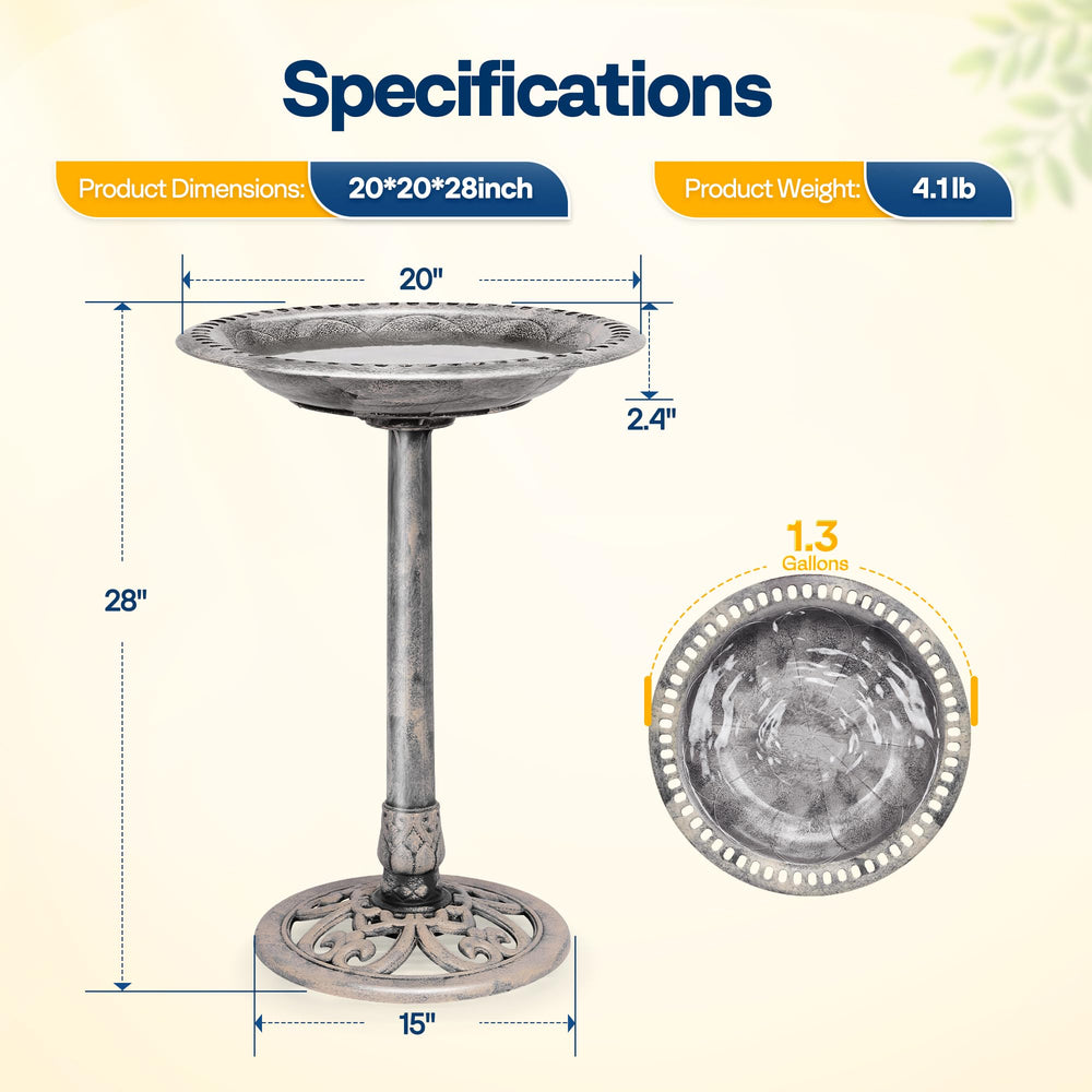 VIVOHOME vintage bronze-gray finish highlighting weather-resistant appearance