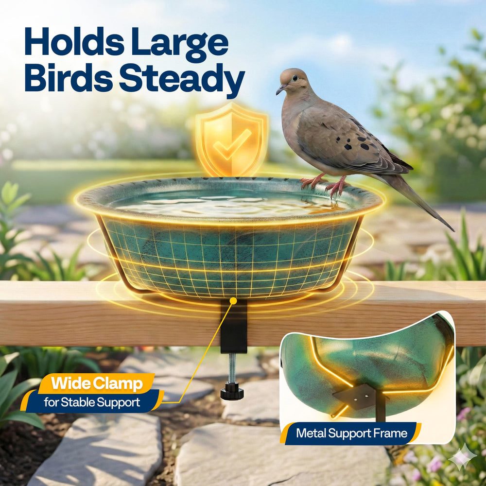 VIVOHOME bowl with stones creating shallow water areas to attract small birds