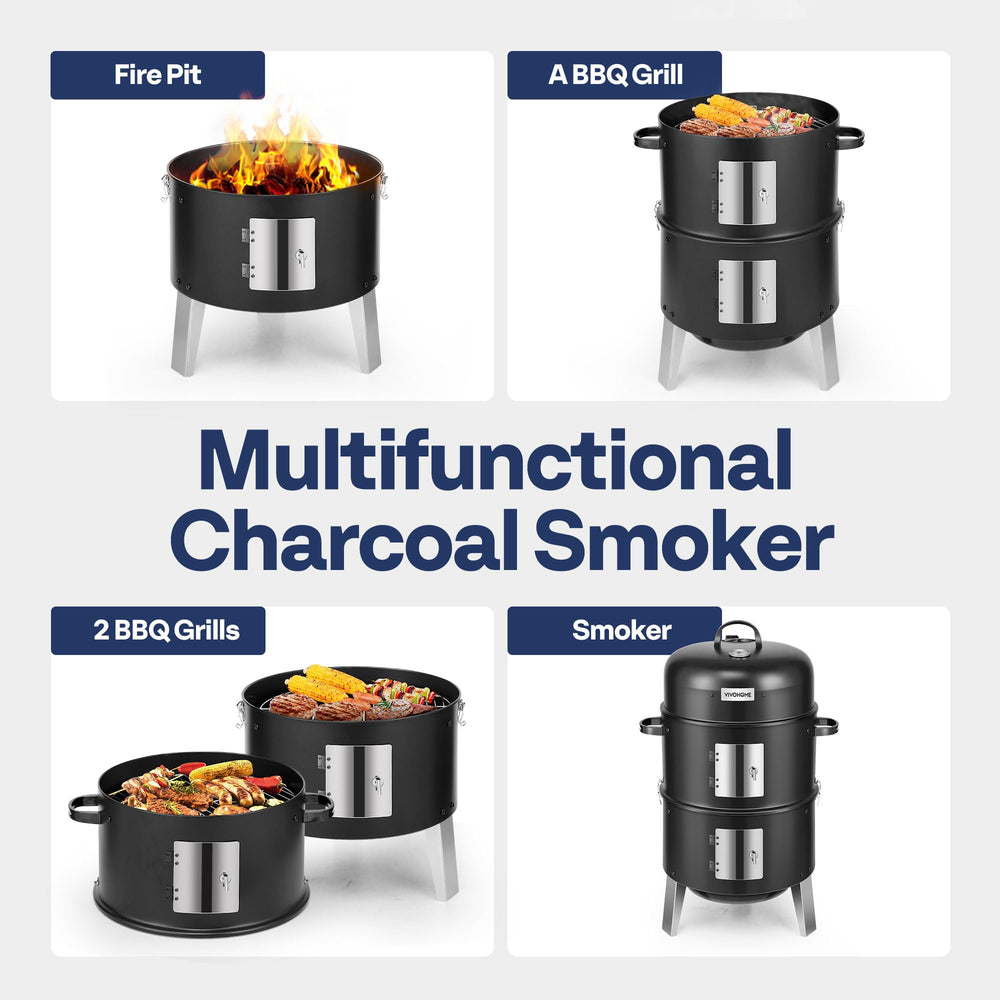 VIVOHOME chrome-plated grates close-up showcasing large cooking area and durability