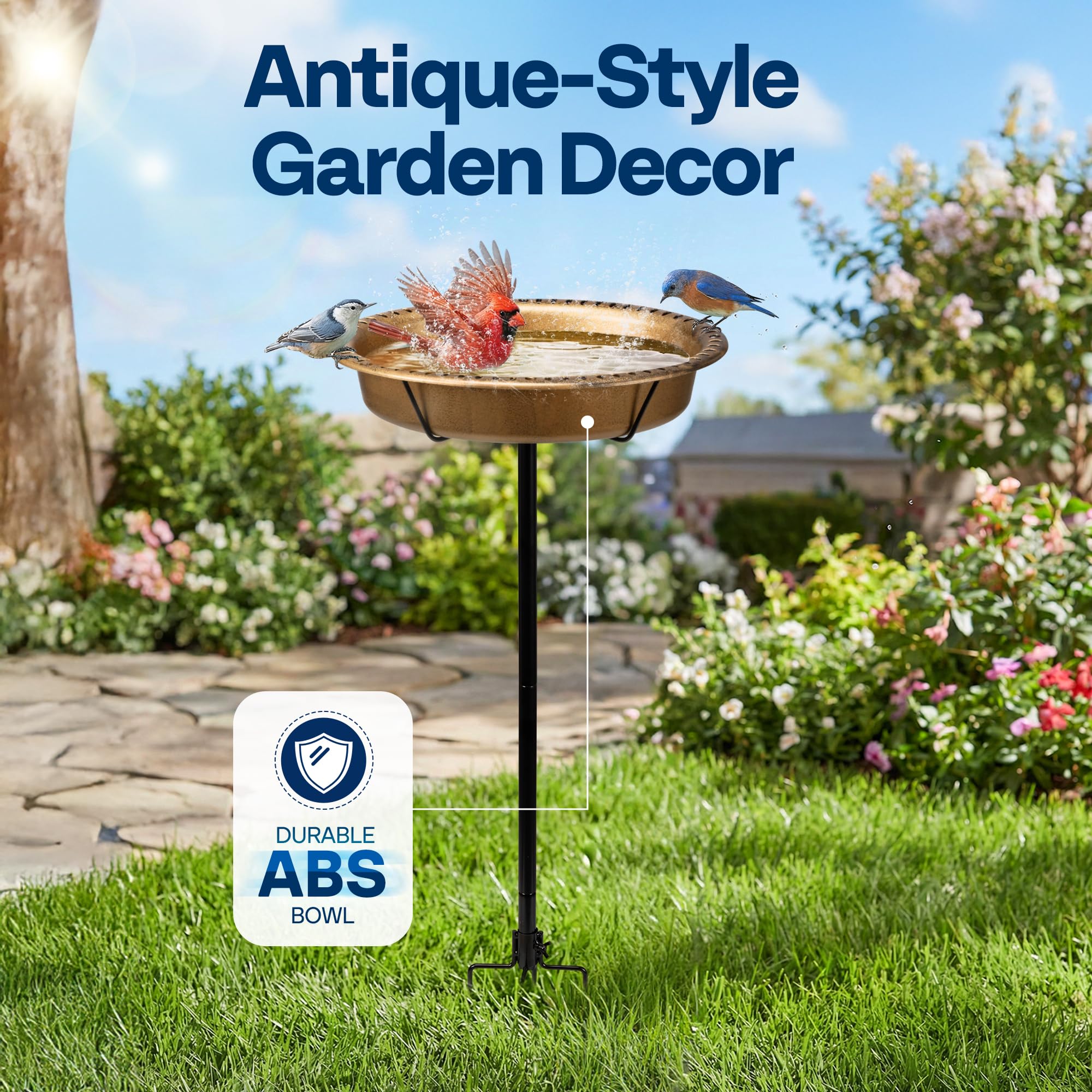 VIVOHOME detachable bowl lifted off stand for quick cleaning benefit