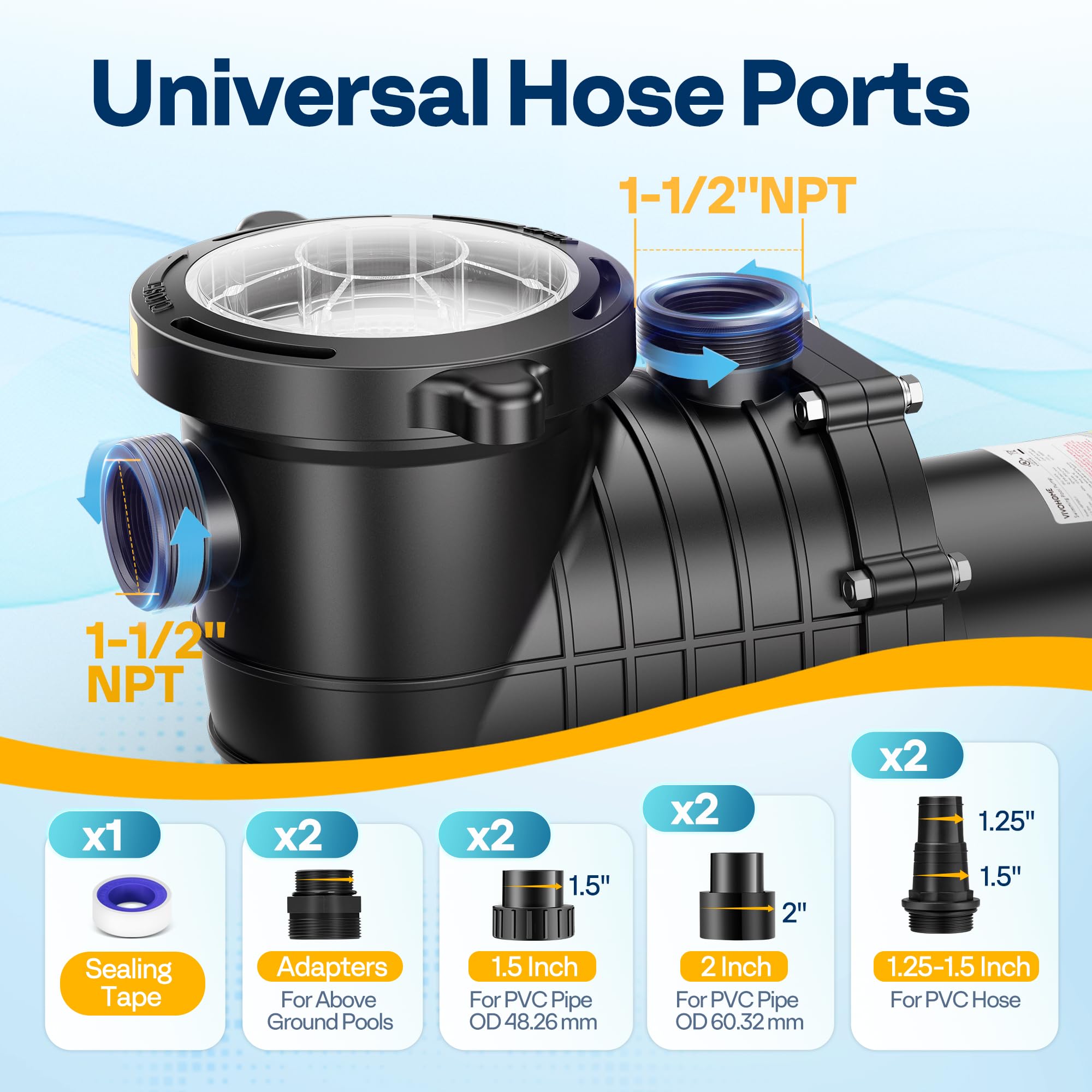 VIVOHOME fiberglass-reinforced housing detail demonstrating heat and corrosion resistance