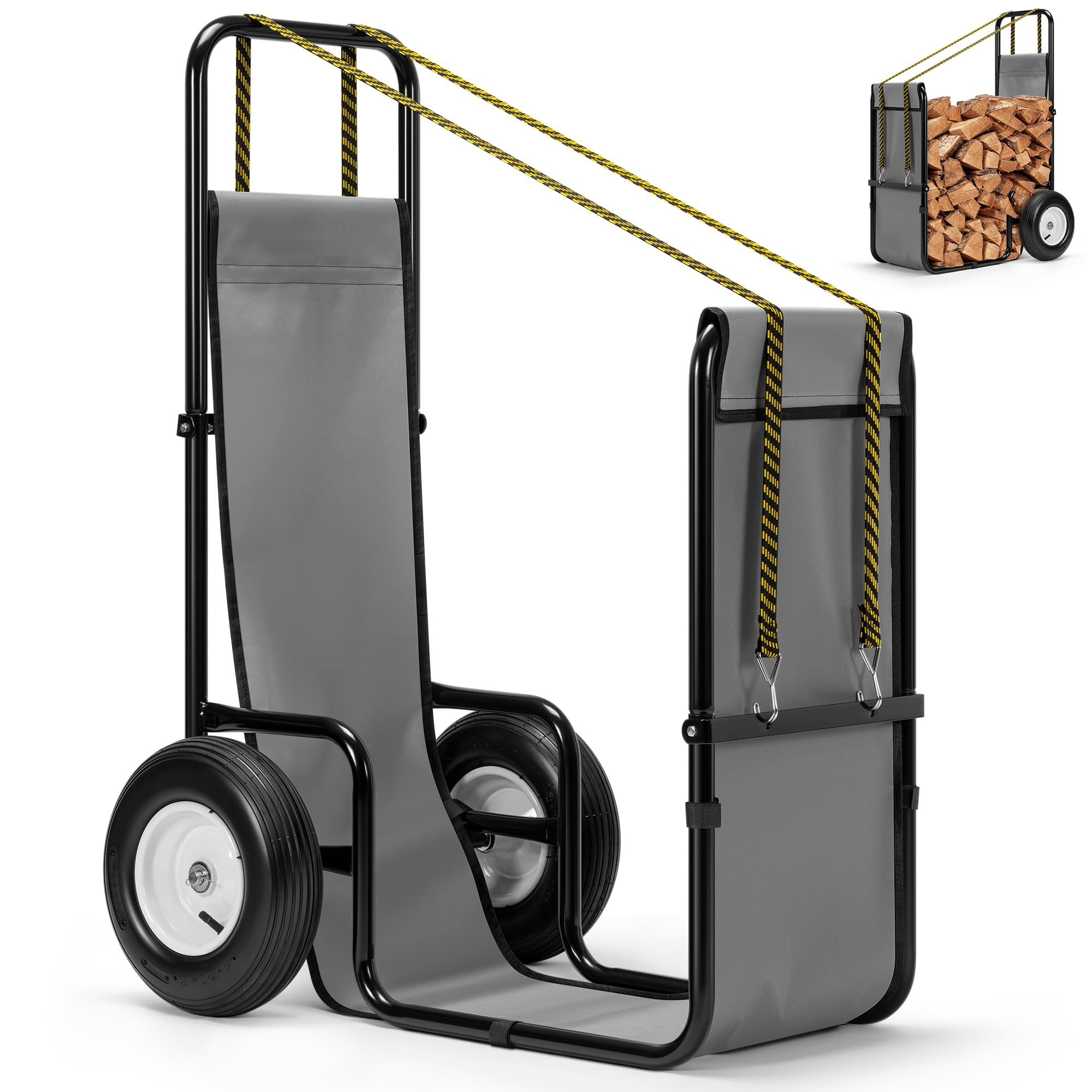 VIVOHOME front view of cart showing load capacity and design benefit