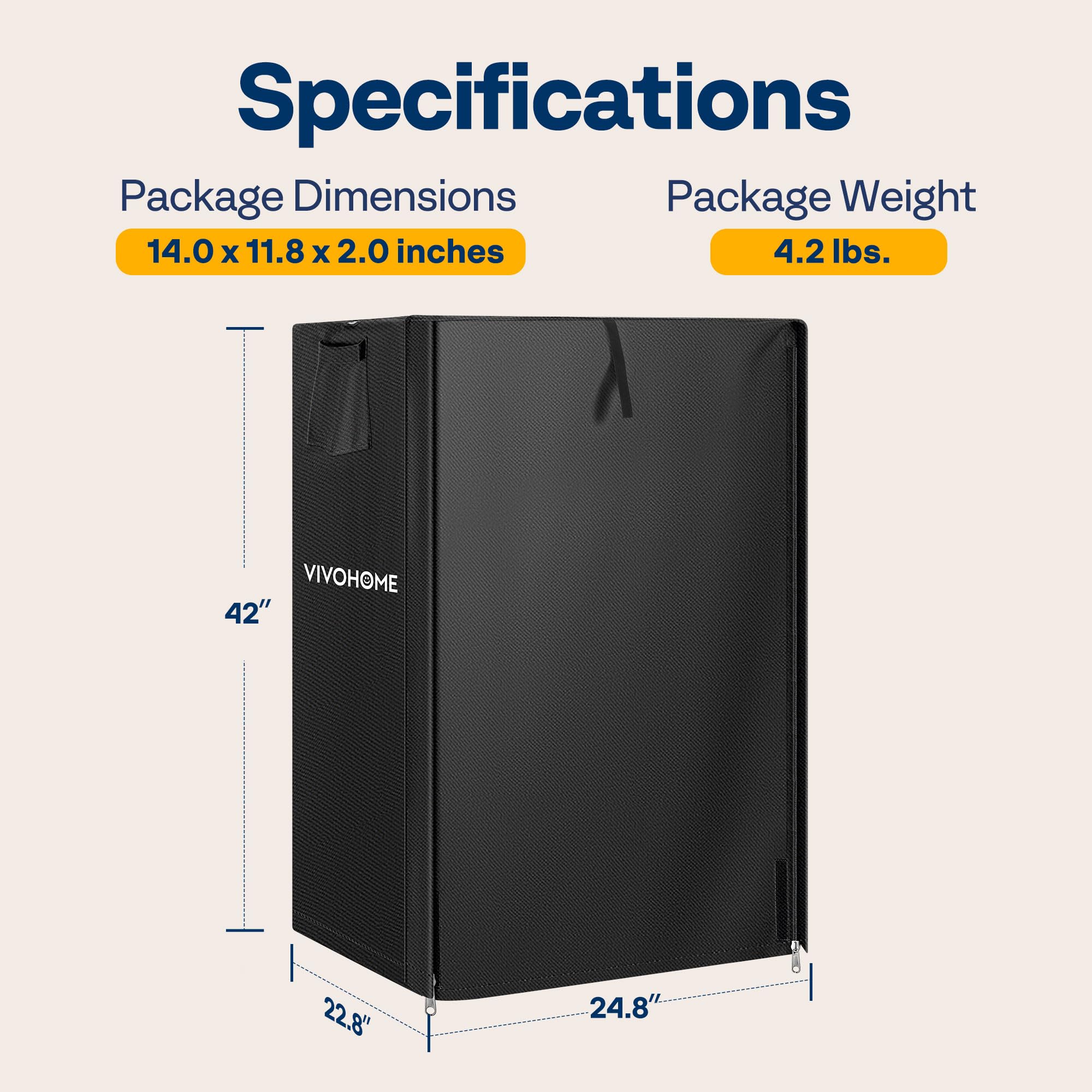 VIVOHOME folded cover for compact storage and convenient portability