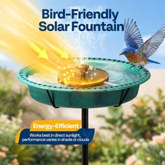 VIVOHOME three fountain nozzles detail producing gentle bird-friendly water spray