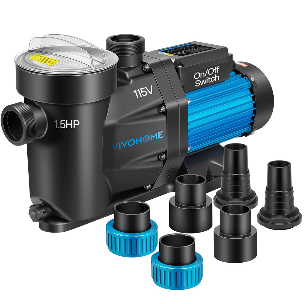 VIVOHOME front unit overview showing pump body and motor for reliable circulation