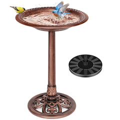 VIVOHOME front view bird bath showing bronze finish and elegant shape benefits curb appeal