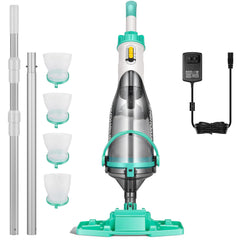 VIVOHOME front view handheld pool vacuum showing compact design and portability