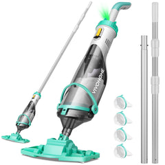 VIVOHOME front view showing compact cordless cleaner and handle, easy storage benefit