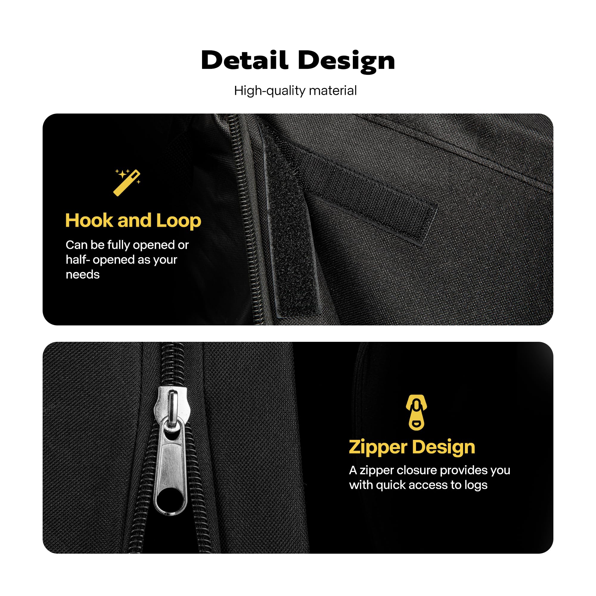 VIVOHOME handle and hook-and-loop closure detail for quick secure fitting advantage