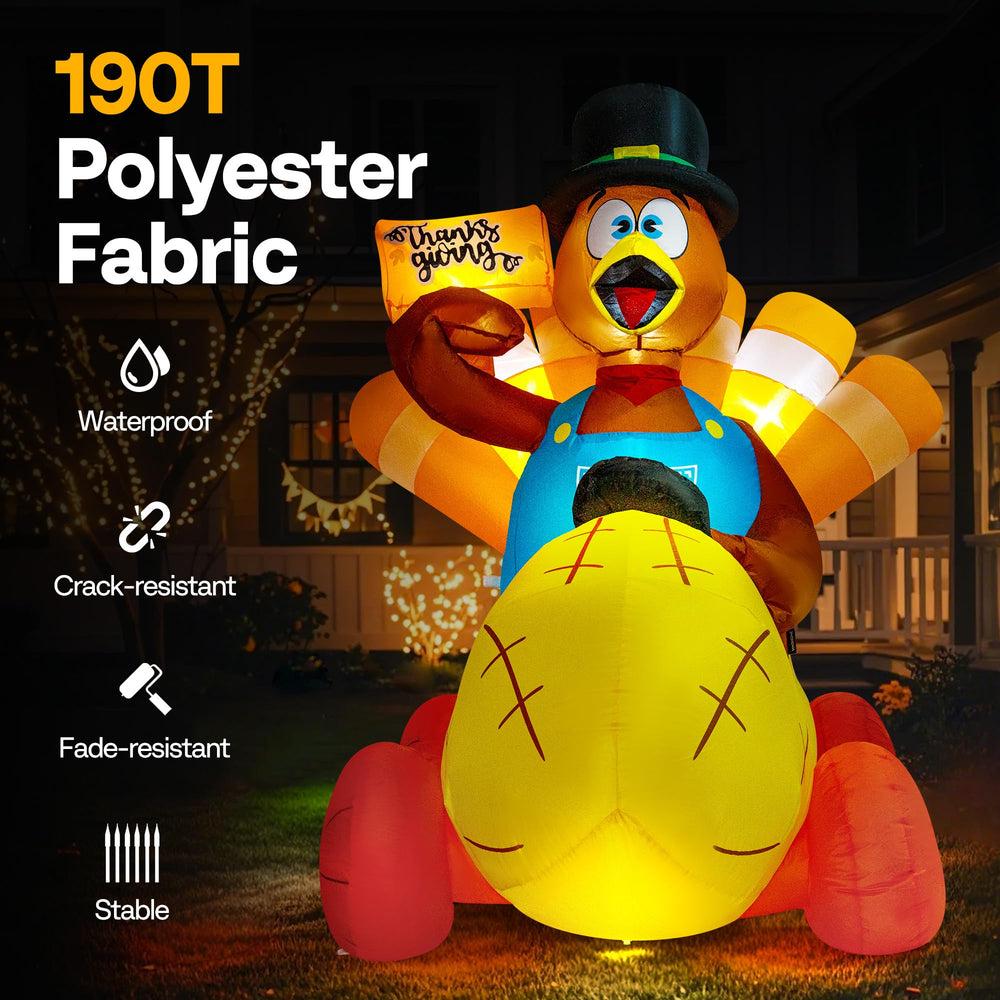 VIVOHOME illuminated inflatable at night highlighting LED visibility benefit
