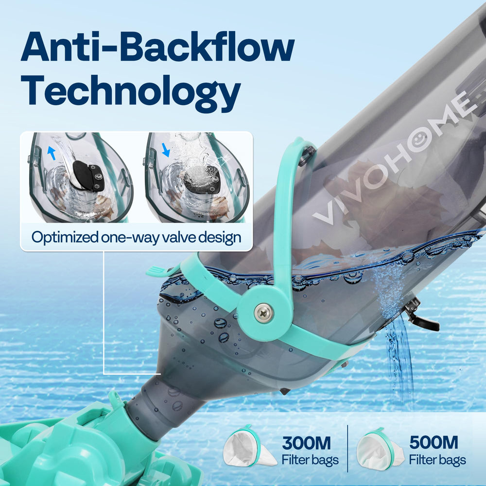 VIVOHOME lifestyle shot poolside capturing cordless cleaning flexibility and speed