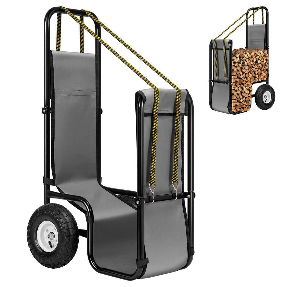VIVOHOME front view showing full cart and sturdy frame, easy loading benefit