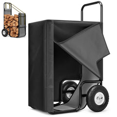 VIVOHOME cart front view showing frame and cover for protected storage