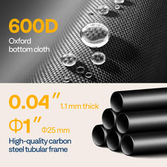 VIVOHOME detail of 600D Oxford cloth bottom keeping debris contained