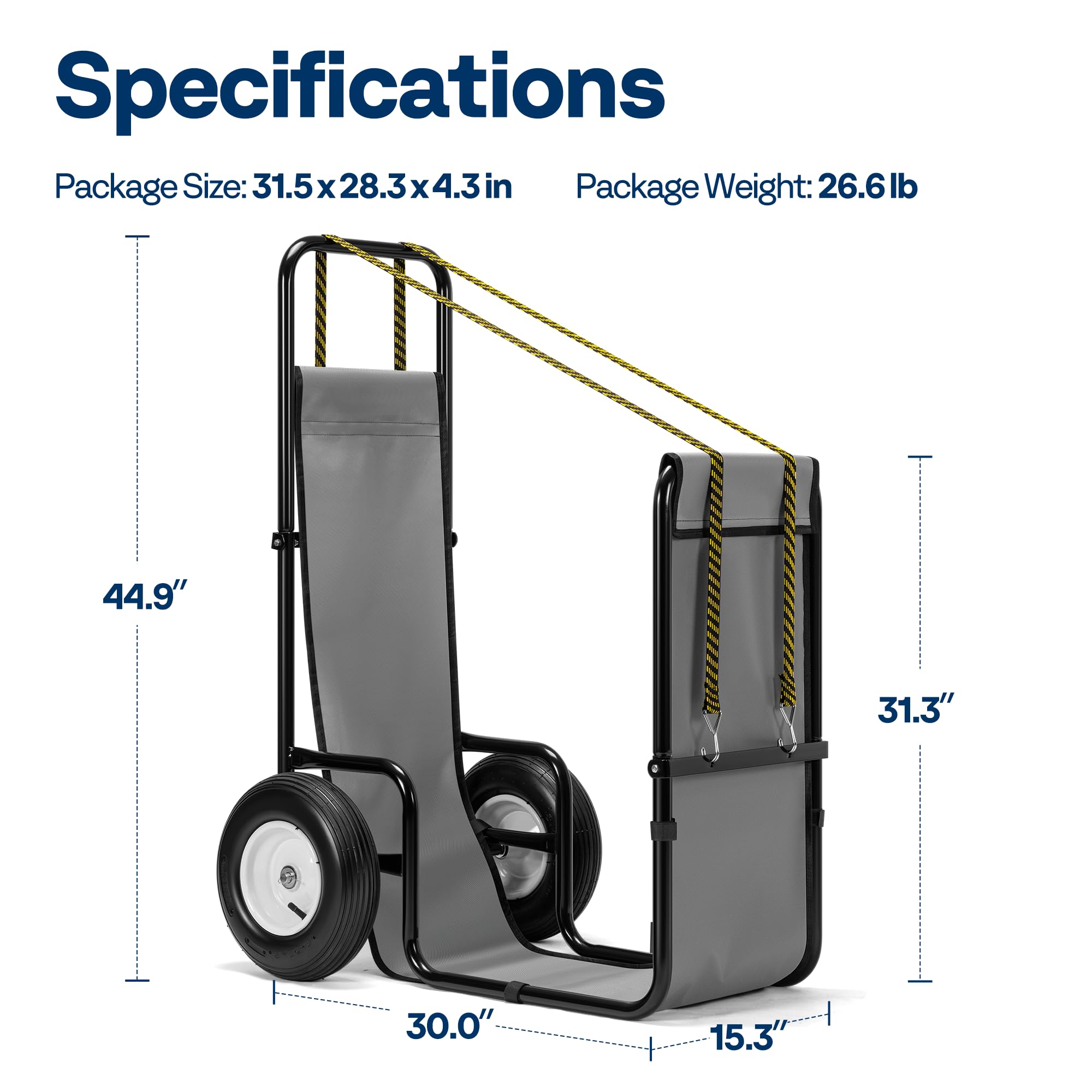 VIVOHOME large 12.4" rubber wheel rolling smoothly over rough terrain