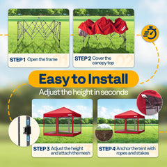 VIVOHOME mesh door open with double zippers for easy access
