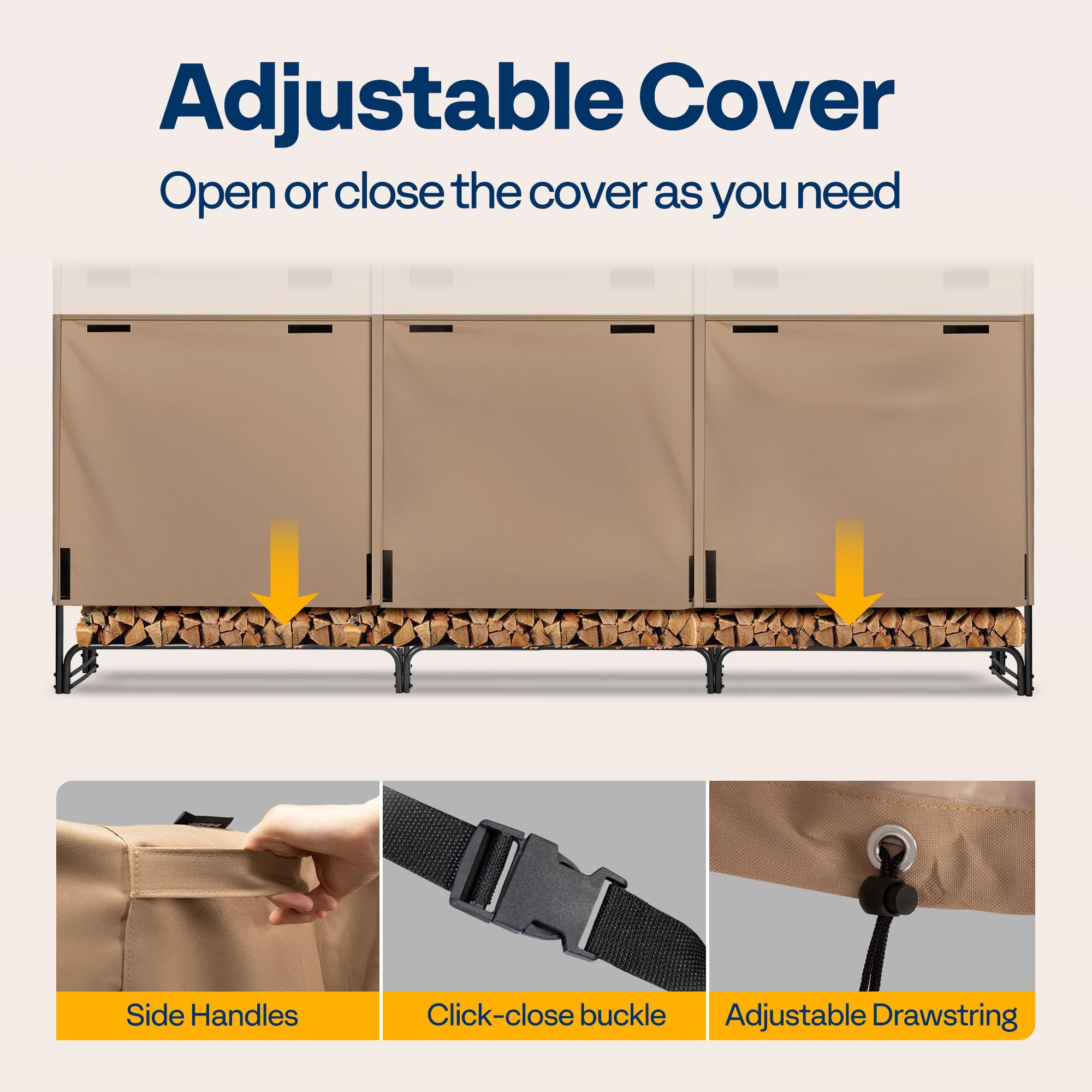VIVOHOME oversized zipper and handle for easy access