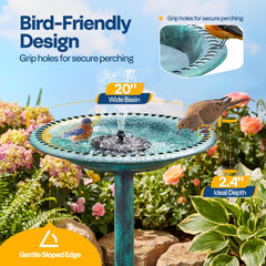 VIVOHOME pedestal base with ground stakes illustrating stable weather-resistant setup