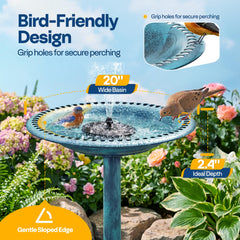 VIVOHOME pedestal base and stakes showing wide base benefit: added outdoor stability