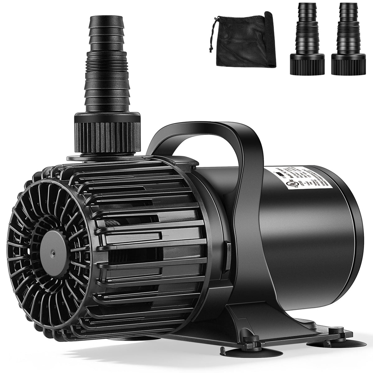VIVOHOME pump front view showing compact housing and inlet for reliable flow