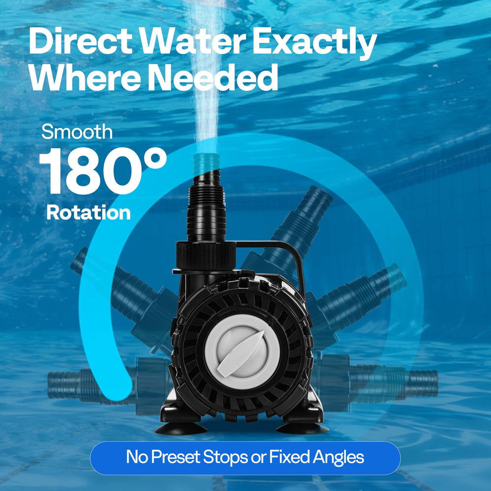 VIVOHOME rotatable nozzle demonstrating 180° adjustment for precise water direction