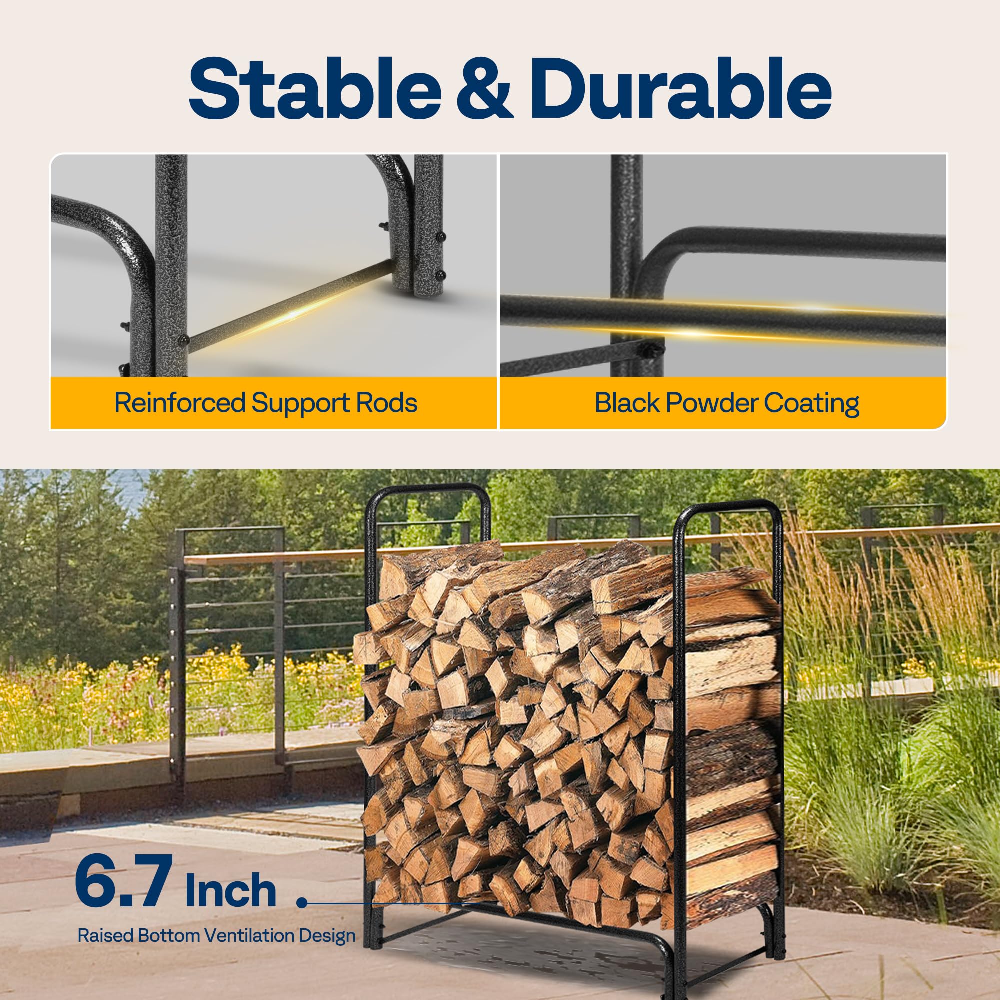 VIVOHOME rack next to person showing size and 36 inch scale for placement benefit