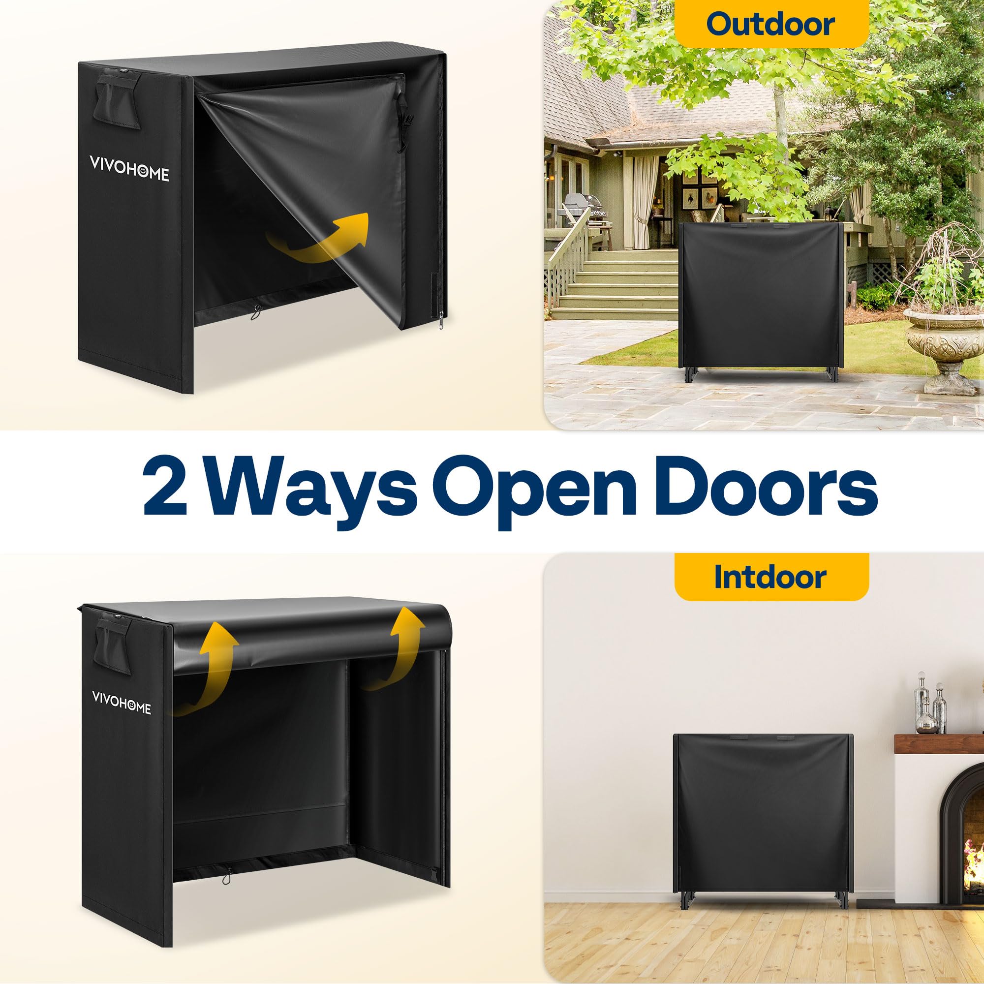 VIVOHOME size comparison showing 4ft and 8ft fit options for correct selection