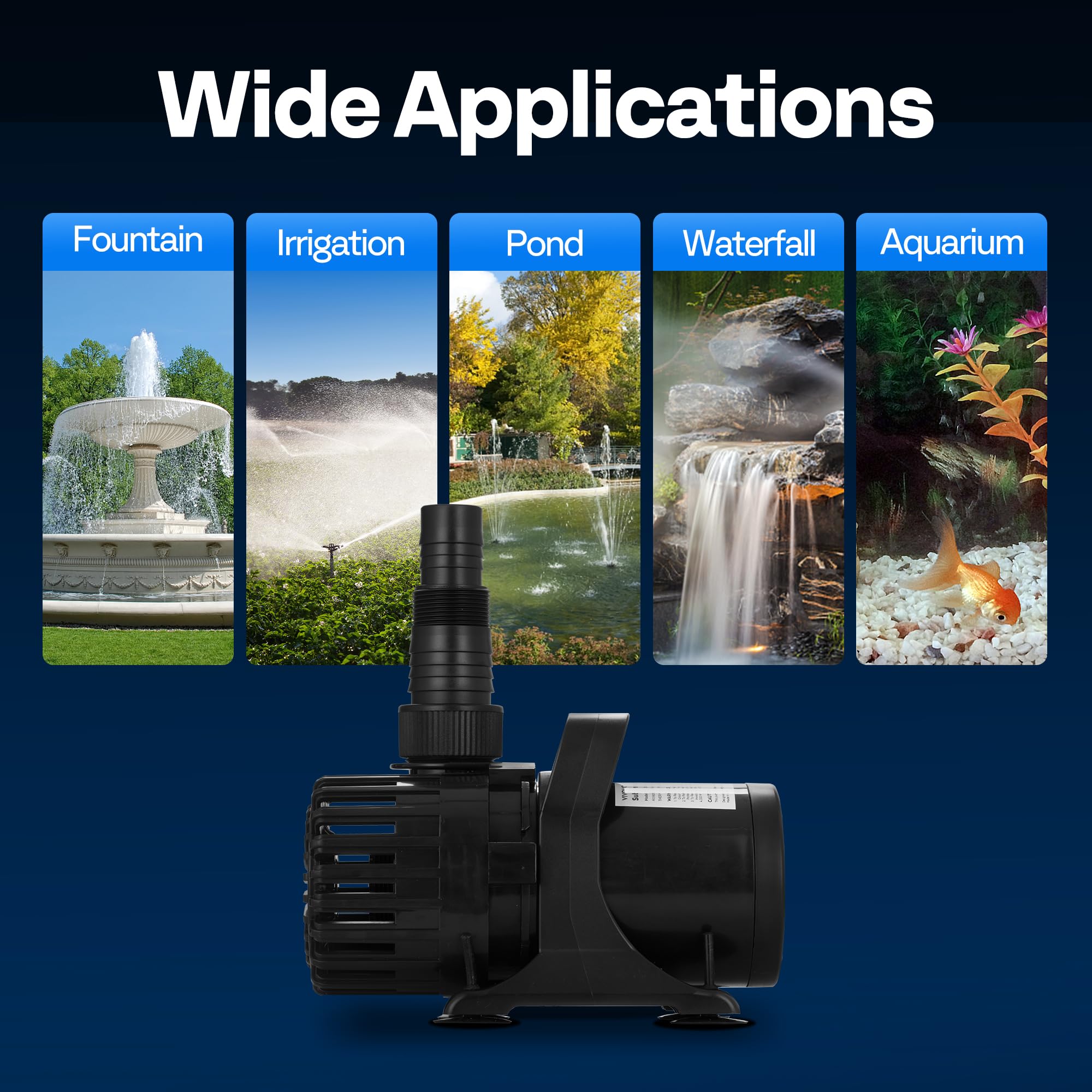 VIVOHOME pump beside a hand to show compact size and easy placement benefit