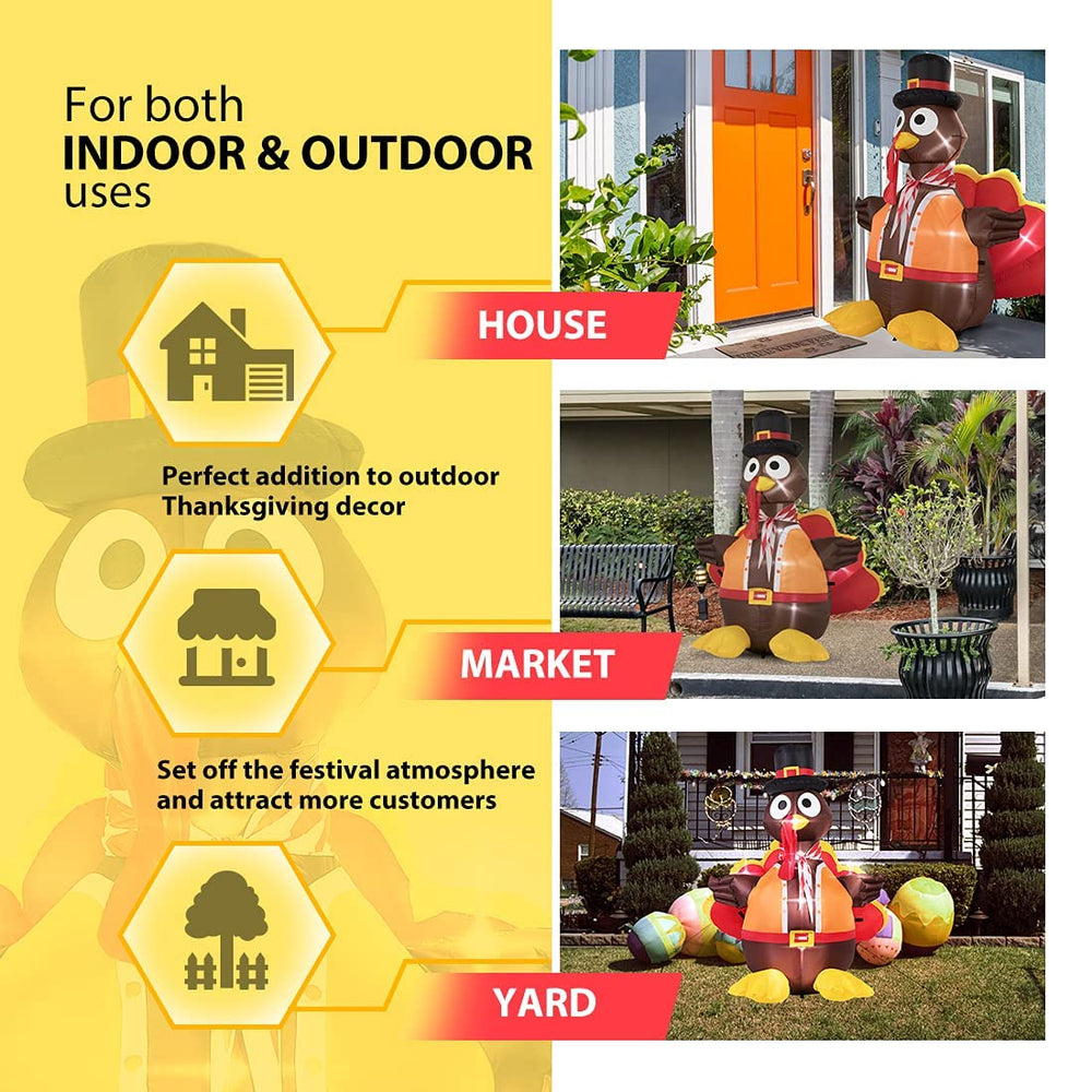 VIVOHOME turkey anchoring details stakes and sandbags secure display