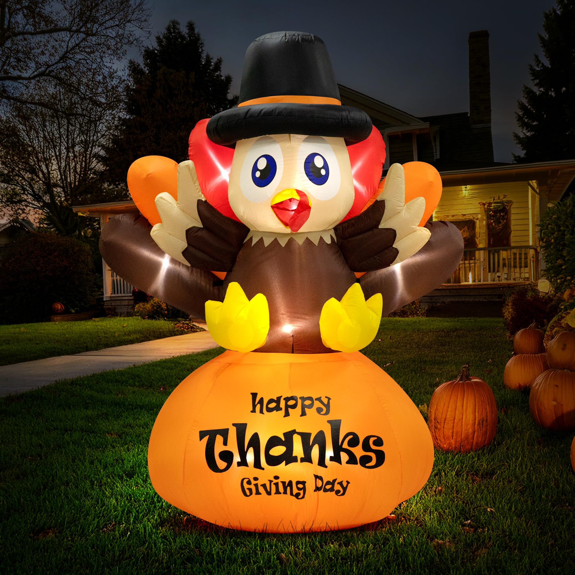 VIVOHOME turkey front view showing cheerful design and easy curb appeal