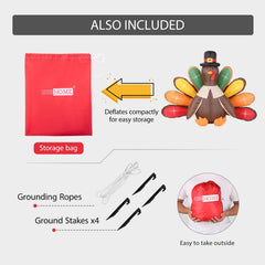 VIVOHOME inflatable turkey on a lawn creating welcoming holiday curb appeal