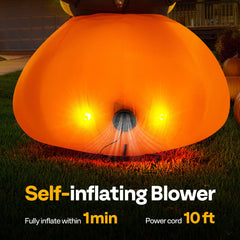 VIVOHOME internal blower detail demonstrating fast self-inflation benefit