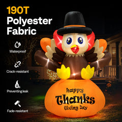 VIVOHOME illuminated turkey at night adding bright festive curb attraction