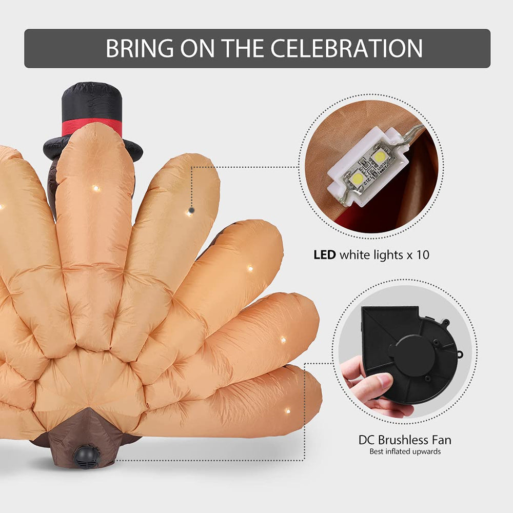VIVOHOME turkey beside a person for scale to show 5-foot height