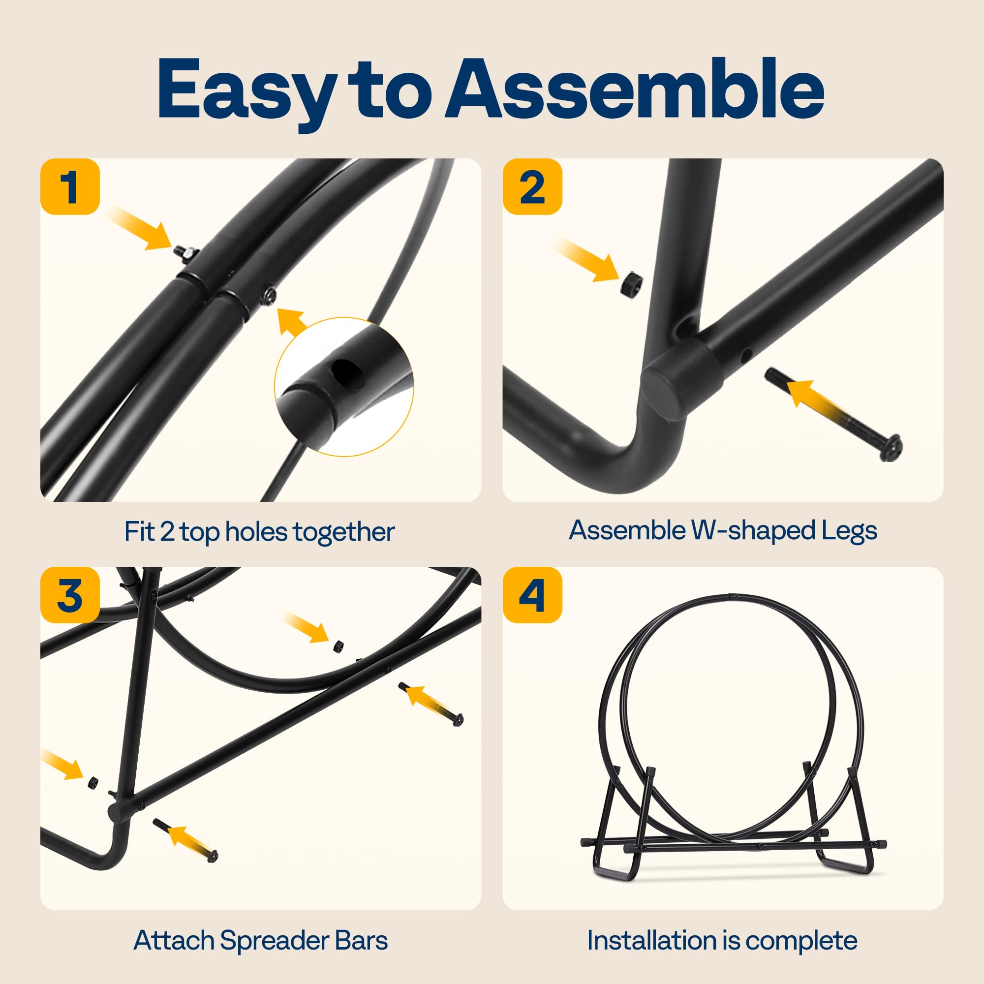 VIVOHOME zipper and side handle on cover showing easy access benefit for quick wood retrieval