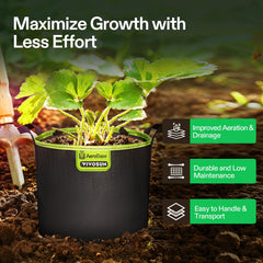 VIVOSUN close-up of AeroBase air-cushion bottom improving root aeration and drainage