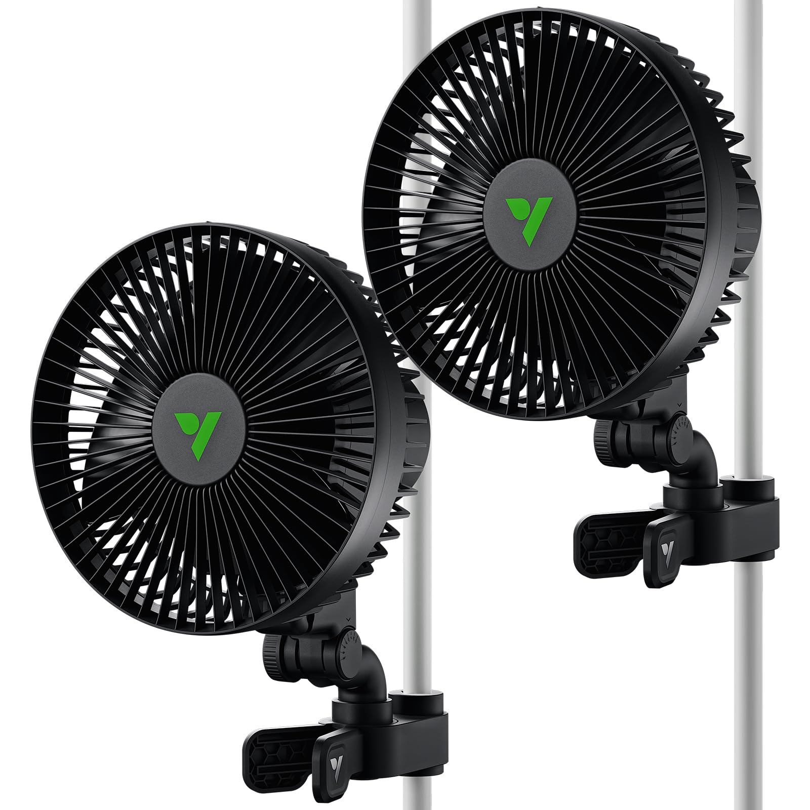 VIVOSUN AeroWave A6 front view showing compact fan and blades for focused airflow